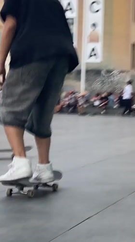 Skate session at MACBA plaza, Barcelona