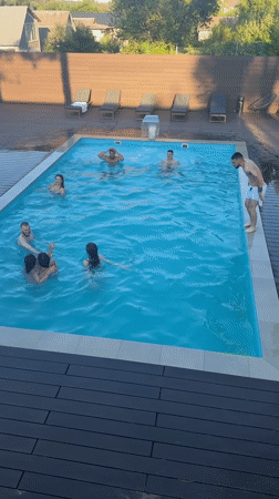 Poolside fun and downtime in Cojușna, Moldova