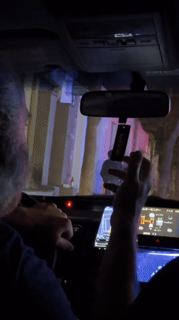 Late-night street and nightlife scene outside Glitch, Tbilisi