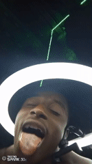 Young man records selfie session with ring lighting in Onitsha