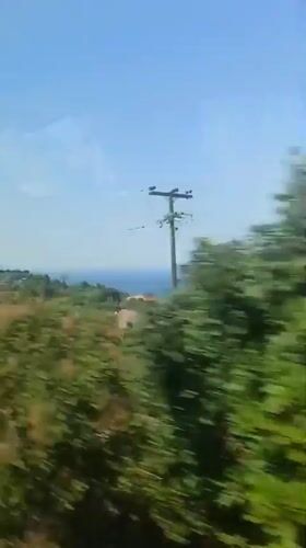 Coastal mountain drive through the Panteleimonas villages, Greece