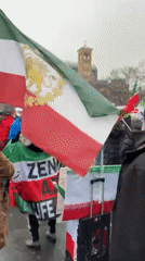 Iranian opposition protesters rally at Washington Square Park