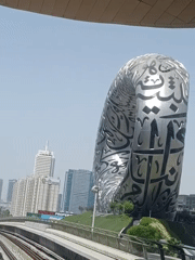 Morning Metro Journey Through Dubai Captures City Landmarks
