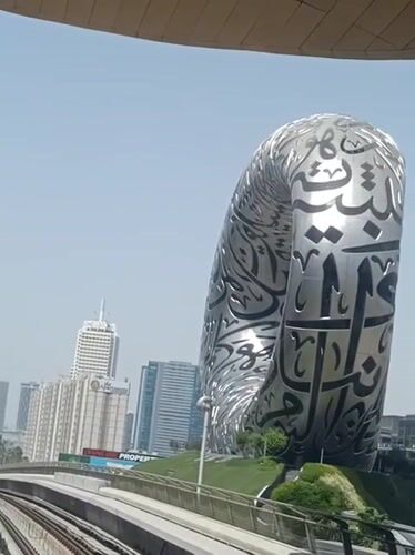 Morning Metro Journey Through Dubai Captures City Landmarks