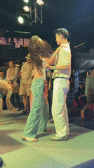 Outdoor DJ party on a Chaoyang basketball court, midsummer night