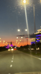 Evening drive captured on video in Adlerskiy, Russia