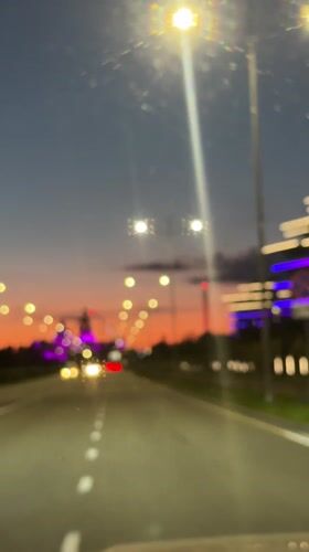 Evening drive captured on video in Adlerskiy, Russia
