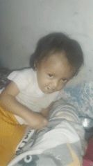 Quiet morning at home in Sakra, child at rest