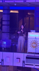 Violinist performs with DJ at Princess-branded stage show