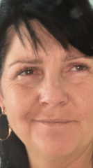 Woman with gold earrings documented in Saint Petersburg street encounter