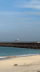 Nighttime scenes captured across Bali: jet landing, woman resting
