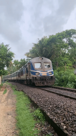 Early morning train activity recorded in rural Kabalana, Sri Lanka