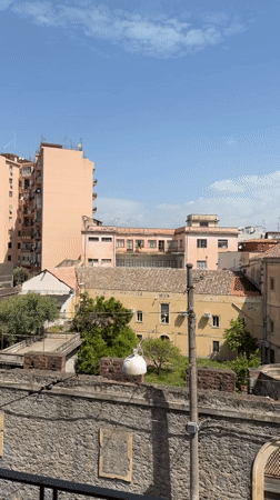 Morning views and breakfast documented in Catania, Italy