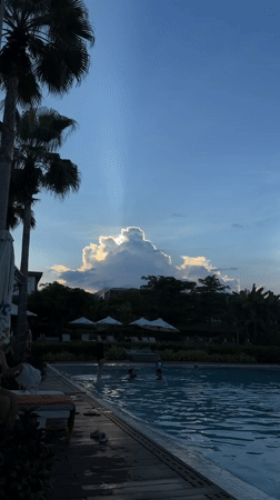 Family pool day captured at Vietnam resort from dawn to dusk