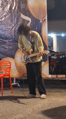 Musicians perform outdoor concert in Lhokseumawe, Indonesia
