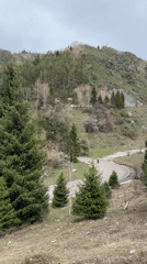 Morning outdoor activity documented near Almaty mountainous recreational area