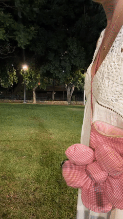 Late-night park run with a dog in Tel Aviv