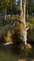 Visitor documents park fountains, sculptures, museum in Krasny Klyuch