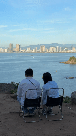 Son Tra hilltop views over Da Nang's coastal skyline at dawn