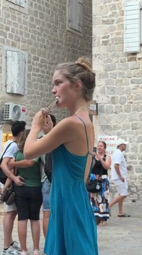 Budva old town buzzing through a summer evening