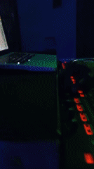 DJ performs evening set in Lokoja club with colored lighting