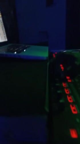DJ performs evening set in Lokoja club with colored lighting