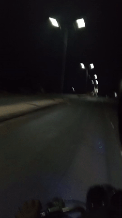 Nighttime motorcycle ride captured on video in Lokoja, Nigeria