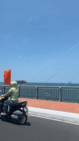 Morning coastal drive captured in Nha Trang, Vietnam