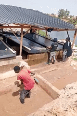 Small-scale mining operation documented in Jos, Nigeria