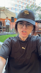 Street performer entertains diners at Vinnytsia outdoor cafe