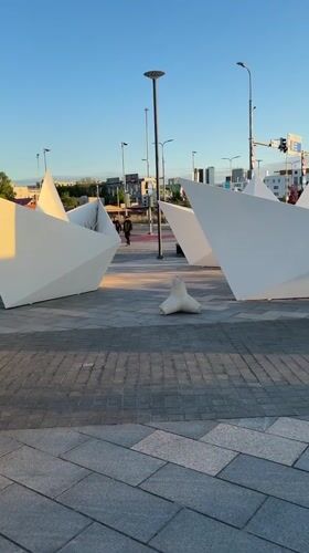 Tallinn public spaces and art installations documented during evening hours
