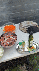 Outdoor cooking and wine gathering observed in Manhattan Beach
