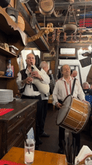 Traditional folk musicians perform at Sofia restaurant