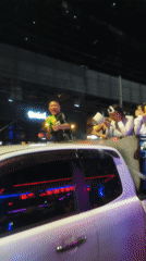 Water festival participants spotted in pickup truck at night