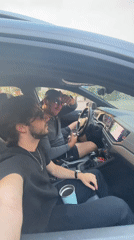 Two men photographed in car interior, Huixquilucan Mexico
