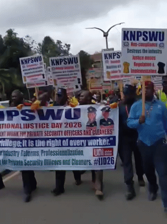 KNPSWU marches through Nairobi for International Justice Day 2026