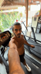 Man records workout selfies at North Kuta gym