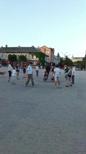 Everyday street life documented across downtown Ternopil, Ukraine