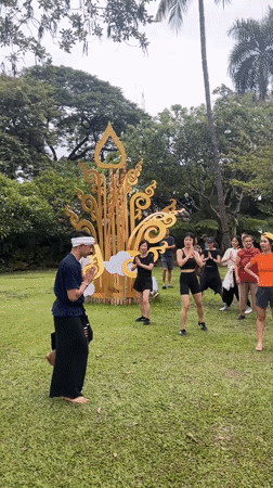Morning exercise routines fill a Chiang Mai public park