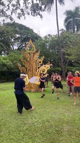 Morning exercise routines fill a Chiang Mai public park
