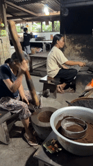 Traditional coffee roasting documented in Tampaksiring, Indonesia