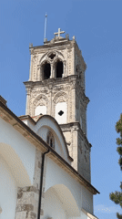Inside and around a historic village church in Pano Lefkara