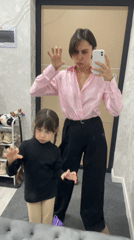 Woman takes early morning selfies with child in Izhevsk