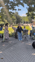 Lazy summer morning in Izmail: park concert, street life, church grounds