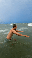 Swimming and shoreline moments at Rimini beach