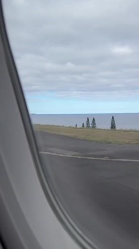 Passenger documents airport views during Santa Cruz Portugal flight
