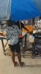 Daily street life captured in Lagos market area