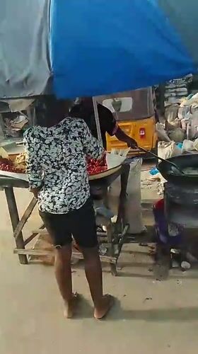 Daily street life captured in Lagos market area