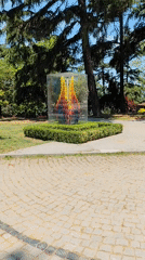 Sunny morning at Sarıyer park showcases art installations, playgrounds