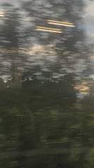 Train passenger films rural Italian countryside near Ferno